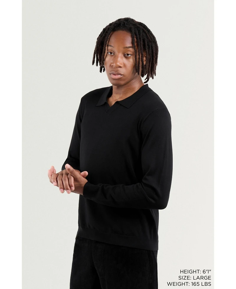 Xray Men's Long Sleeve Sweater Johnny Collar Polo