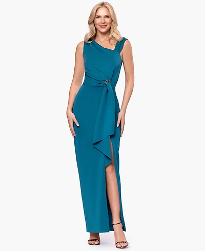 Betsy & Adam Women's Long Asymmetrical Dress
