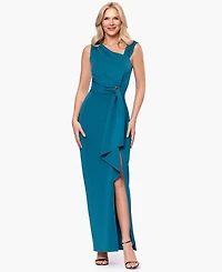 Betsy & Adam Women's Long Asymmetrical Dress