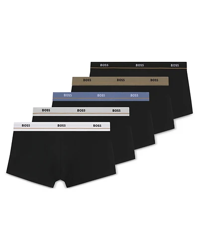 Hugo Boss Men's Essential Trunk-Style Underwear, 5-Pack Set