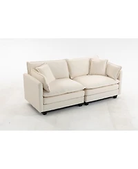 Streamdale Furniture Modern 78.74" Sectional Sofa with Waist Pillows and Chaise Lounge