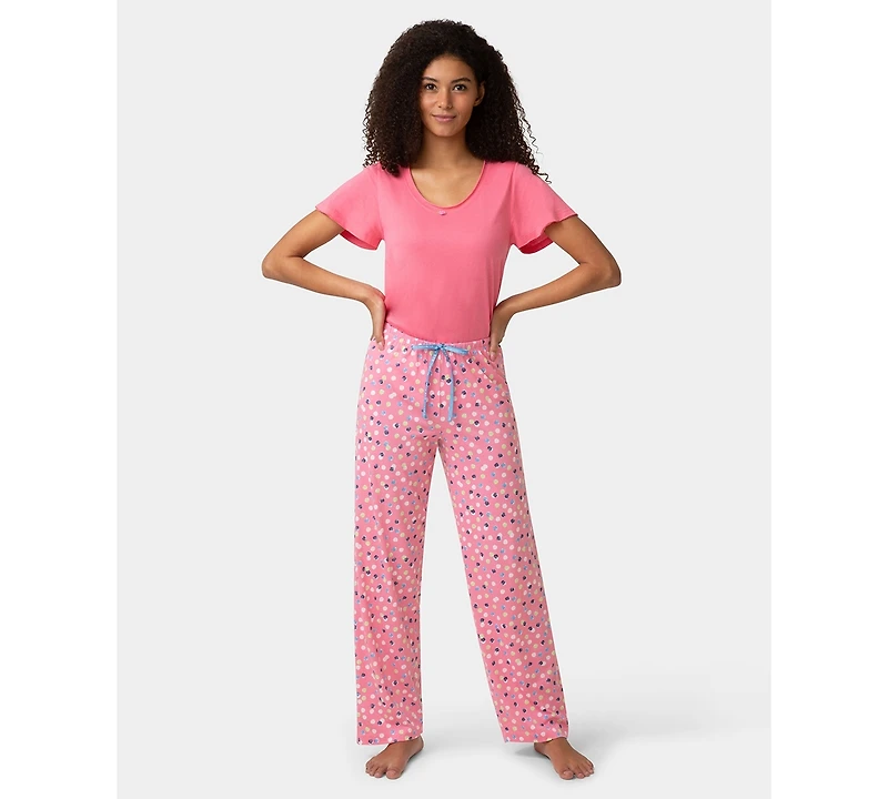 Hue Women's Chalk Dot Printed Mid-Rise Pants