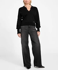 Guess Women's Long-Sleeve Polo Collar Miranda Sweater