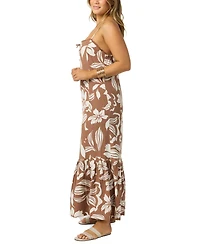 O'Neill Women's Tasmin Floral Sweetheart Neck Maxi Dress