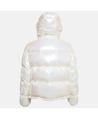 Pre-Owned Moncler Women's White Synthetic Down Puffer Jacket