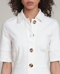 Avec Les Filles Women's Denim Midi Shirtdress