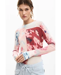 Desigual Women's Fine knit collage sweater