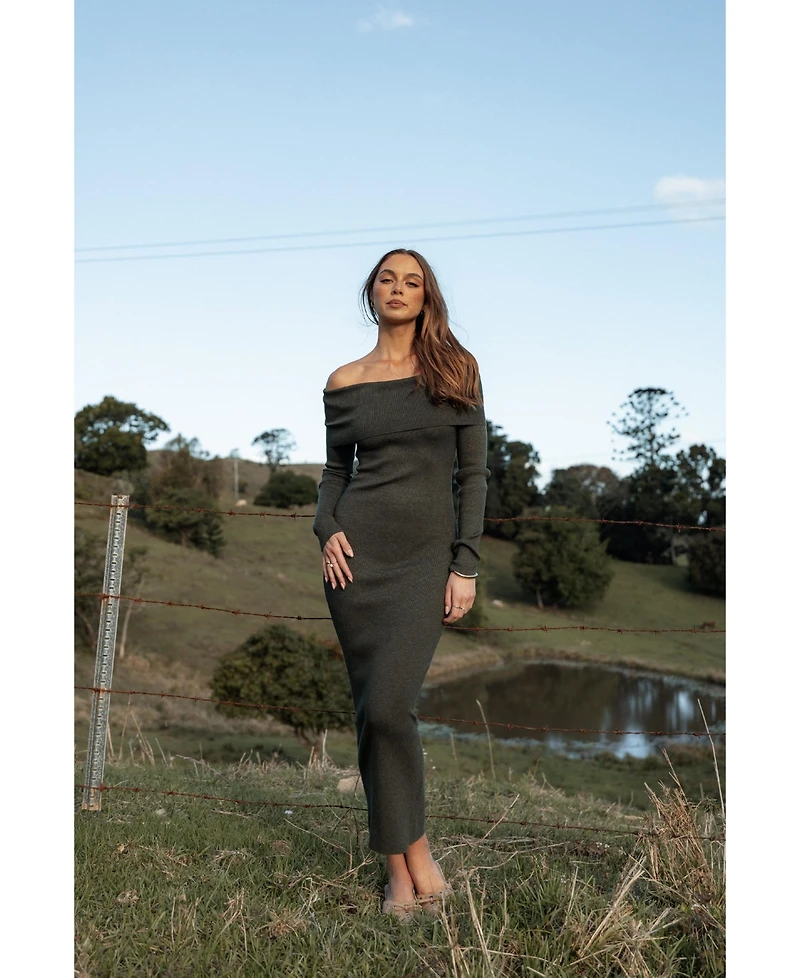 Petal and Pup Women's Archie Off The Shoulder Midi Dress