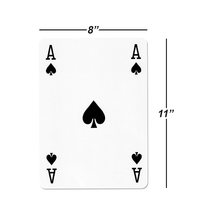 Gse Games & Sports Expert 8"x11" Super Jumbo Playing Cards, Giant Playing Cards, Oversized Extra Large Card Game for Kids & Seniors