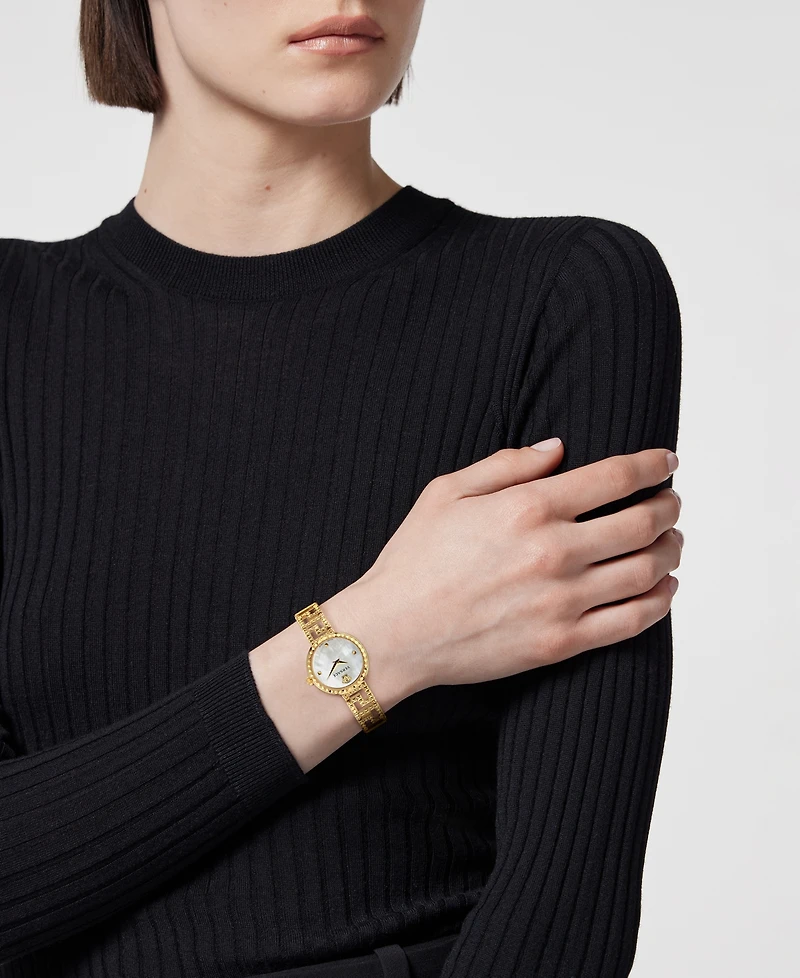 Versace Women's Greca Goddess Gold Stainless Steel Bracelet Watch, 28mm