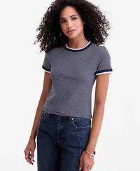 On 34th Women's Tipped Meet & Greet T-Shirt, Macy's Exclusive