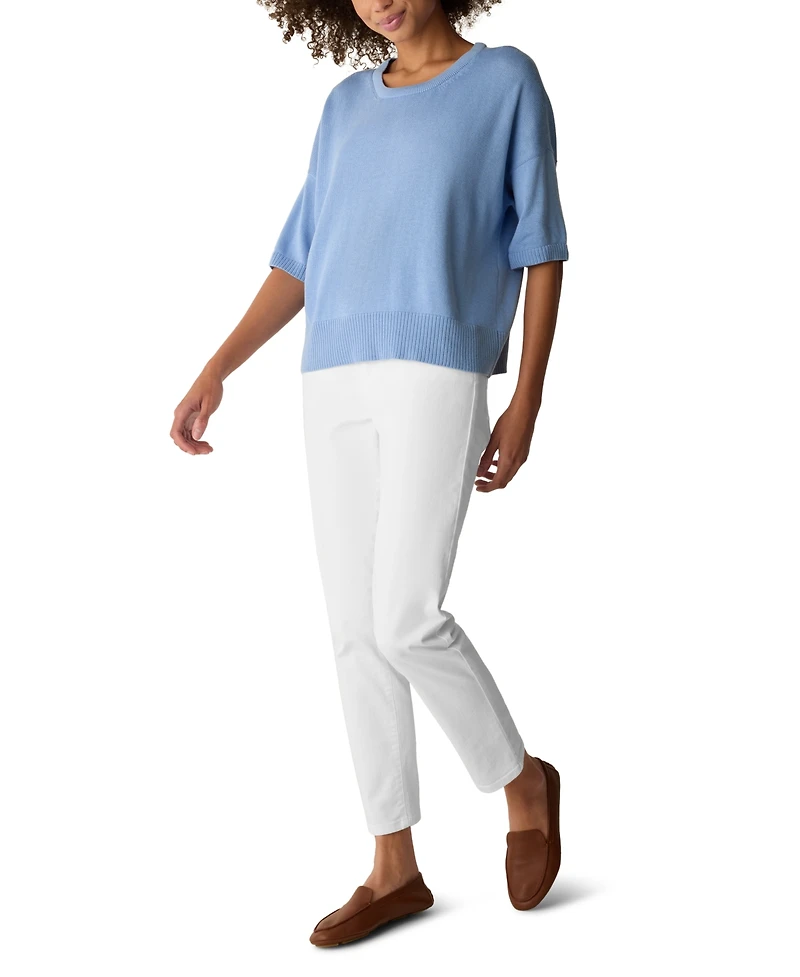 Eileen Fisher Women's Crew Neck Pull-On Top