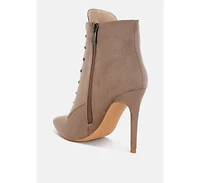 London Rag Nesta Stiletto Heel Lace Up Boots