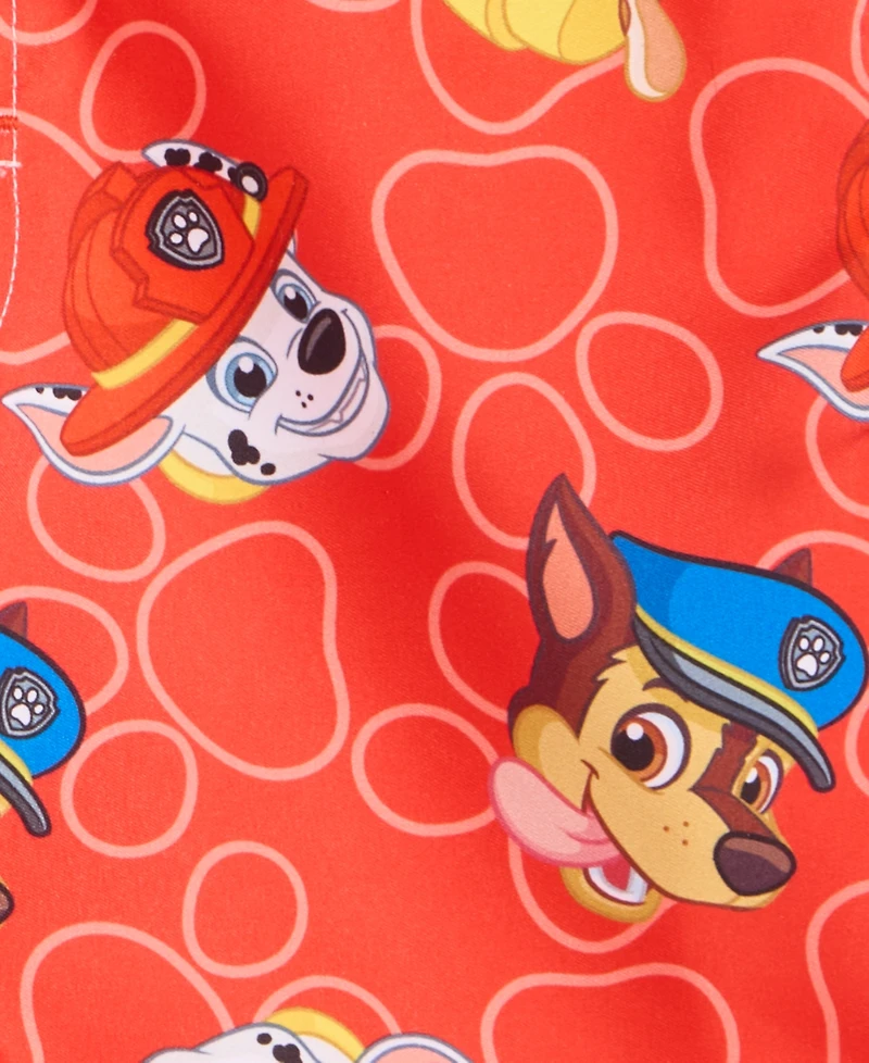 Paw Patrol Toddler Boys' 2T-4T Long-Sleeve Rashguard & Mesh-Lined Swim Trunks, 2-Piece Set