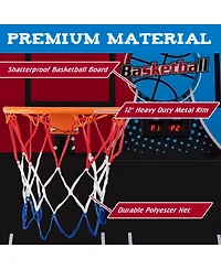 Mecale Dual Shot Basketball Arcade Game with 8 Game Modes and 4 Balls