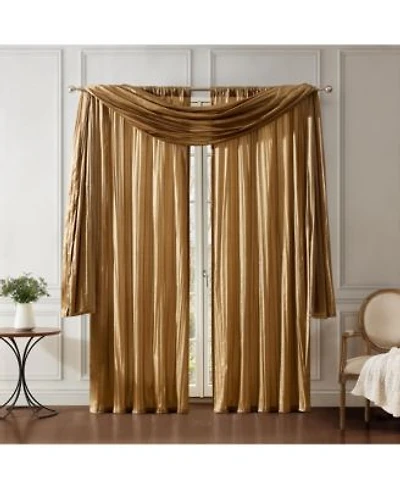 Elrene Home Fashions Athena Faux Silk Window Curtain Scarf Set