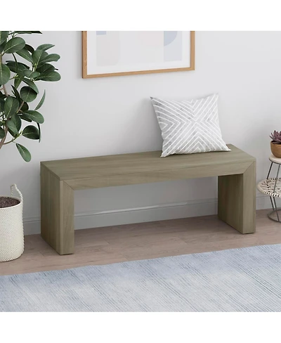 Streamdale Furniture Acacia Wood Dining Bench, Light Gray Oak