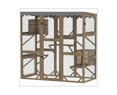 Zeus & Ruta Cat Enclosure Outdoor Cat Enclosure with Multi-Level