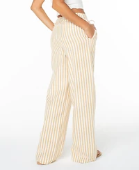 Roxy Juniors' Mavericks Stripe Print Straight Leg Trousers