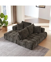 Streamdale Furniture Chenille L-Shape Luxury Sectional Sofa, Minimalist Design, Comfy Sleeper Couch
