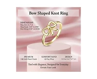 GiGiGirl Timeless Bow Shaped Polished Knot Ring 14K Gold Plated