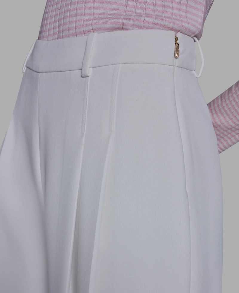 Bcbg Women's High-Rise Pleated Culotte Pants