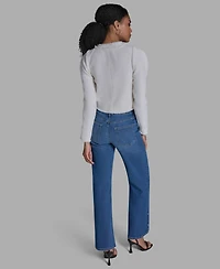 Bcbg Women's Crewneck Button-Front Tweed Jacket