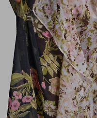 Bcbg Women's V-Neck Ruffle Mix Print Dress