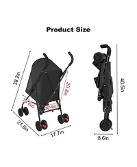 Zeus & Ruta Rolling Kitten Carrier Backpack with Removable Wheels, Under 18LBS