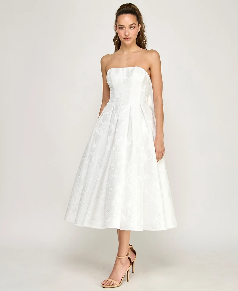 Alex & Sophia Women's Strapless Bustier Dress