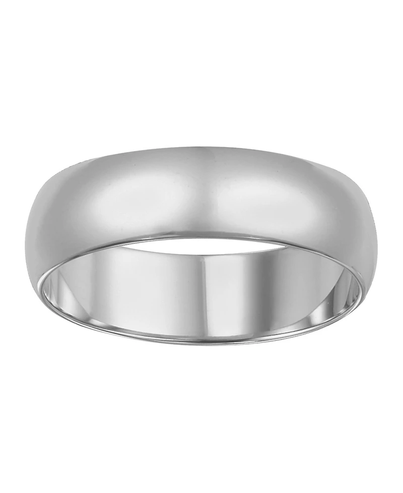 Macy's 6mm Low Dome Wedding Band Ring 10k White Gold (Also Yellow Gold)