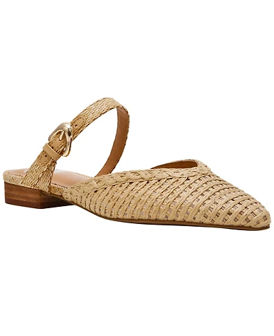 Dv Dolce Vita Women's Domainica Woven Buckle Flat Almond-Toe Mules