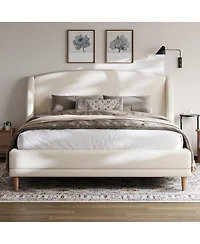 Streamdale Furniture California King Boucle Upholstered Bed Frame