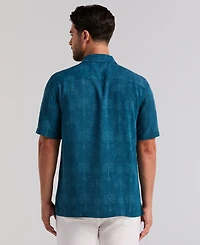 Cubavera Men's Medallion Palm Print Short-Sleeve Button-Down Shirt