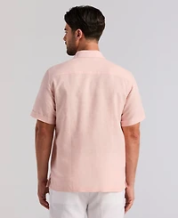 Cubavera Men's Cross Dye 2-Pocket Short-Sleeve Guayabera Shirt