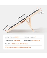 Aostirmotor Foldable Wooden Dog Ramp for Bed & Couch