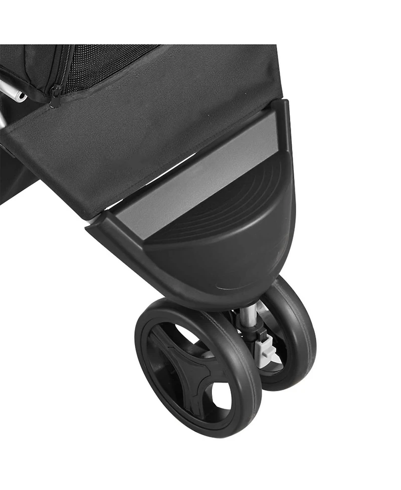 Aostirmotor 3-Wheel Foldable Dog Stroller for Travel, with Brake, Holds up to 35lbs