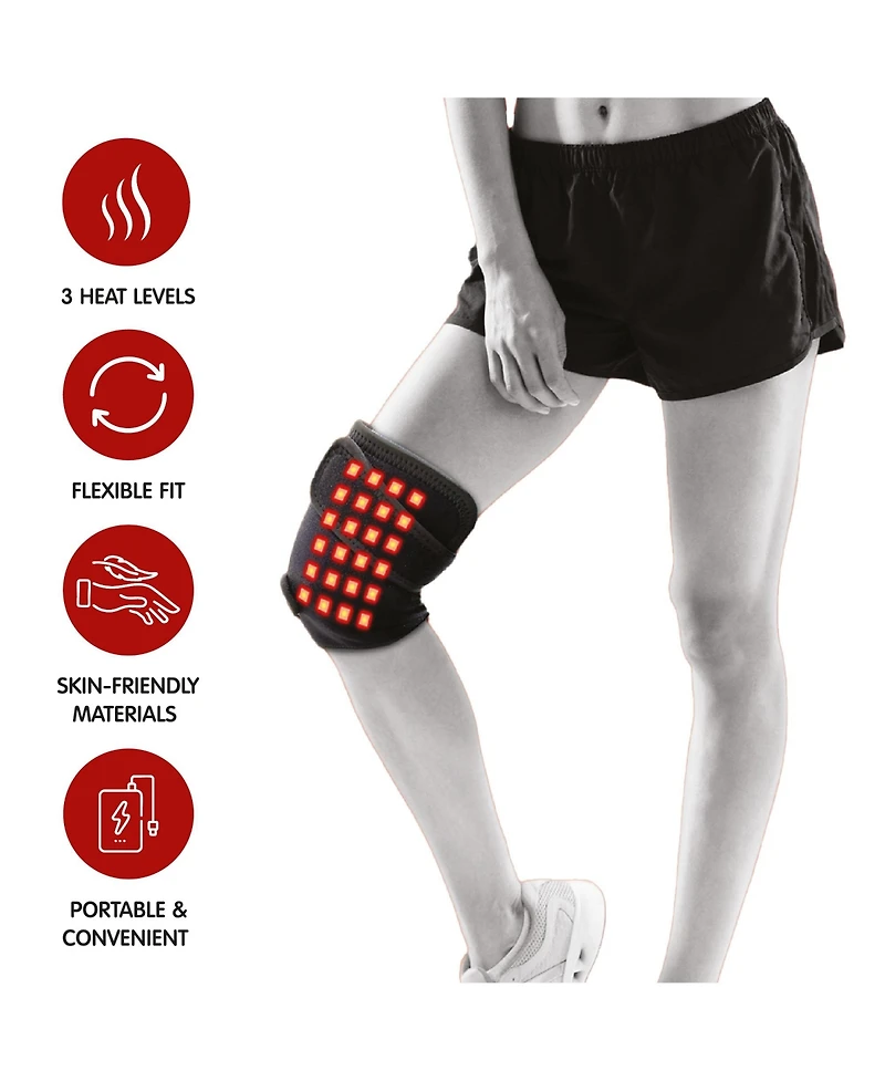 Pursonic Home Recovery Essentials: Red Light Knee & Shoulder Pads, 3-Speed Massage Gun, and Collapsible Foot Spa