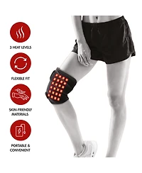 Pursonic Home Recovery Essentials: Red Light Knee & Shoulder Pads, 3-Speed Massage Gun, and Collapsible Foot Spa