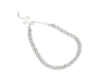 Sohi Women's Silver-Toned Choker Necklace