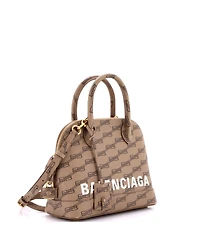 Pre-Owned Balenciaga Small Ville Bag Bb Monogram Coated Canvas