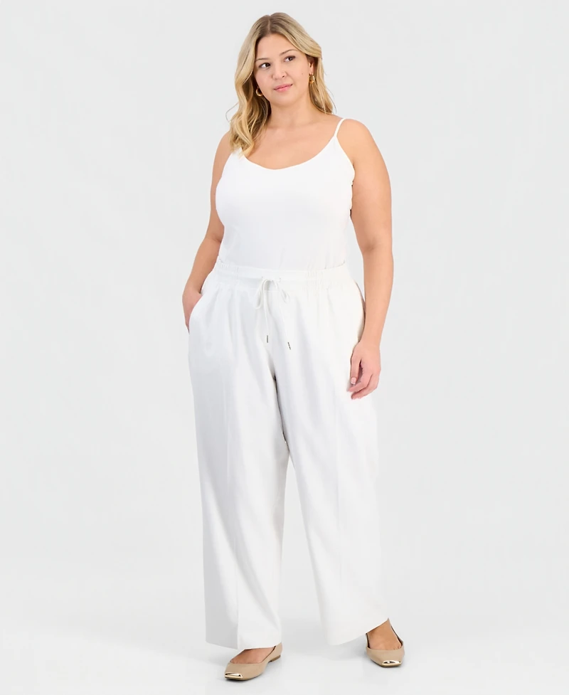 Jones New York Plus Straight Drawstring Pants