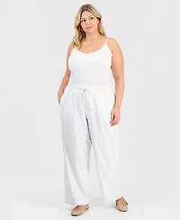 Jones New York Plus Straight Drawstring Pants