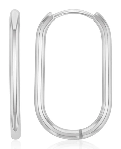 Roxy Waterproof Platinum 25mm Oval Hoop Earrings