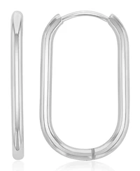 Roxy Waterproof Platinum 25mm Oval Hoop Earrings