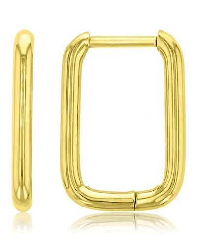 Roxy Waterproof Yellow 18mm Tube Rectangle Huggie Earrings