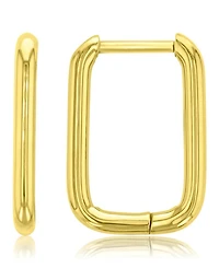 Roxy Waterproof Yellow 18mm Tube Rectangle Huggie Earrings