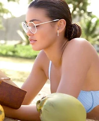 Roxy Waterproof Yellow 23mm Hoop Earrings