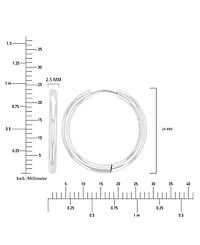 Roxy Waterproof Platinum 24mm Hoop Earrings