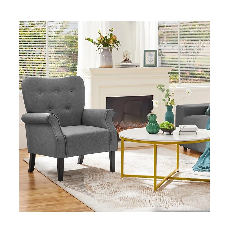 Yaheetech Modern Accent Chair Upholstered Single Sofa